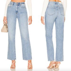 Pistola light wash April Showers Cassie super high rise straight leg jeans